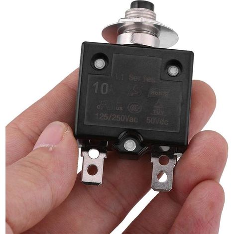 Disjoncteur de commutateur thermique de réinitialisation manuelle sur le protecteur de surcharge de courant(10A)