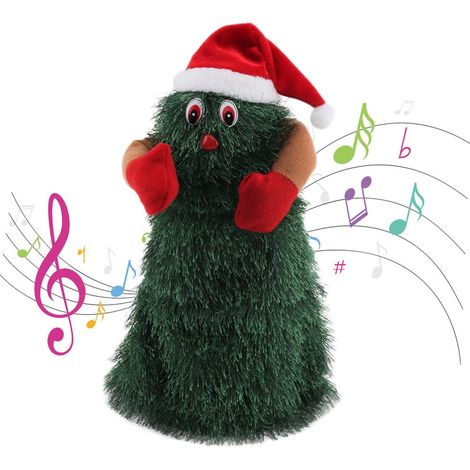 Sapin de Noël musical électrique 12 pouces avec Père Noël tournant dansant jouet pour enfants et amis (1/5)
