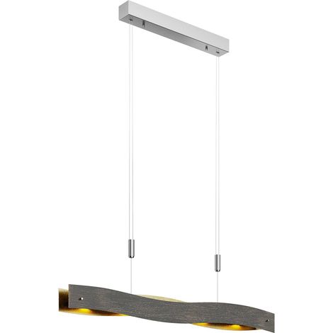 [NEUWERTIG] B-Ware Lucande Led Hängeleuchte Ebu Hängeleuchte Lampe Leuchte Dimmbar Schwarz Gold562 (1/5)