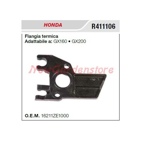 Flangia termica aspirazione HONDA motopompa GX160 200 R411106