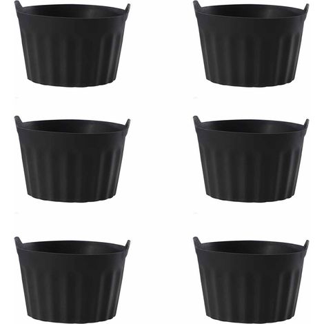 6 Pièces Moule Silicone Air Fryer, Ramequin Air Fryer avec Brosse à Huile, Réutilisable Moule Air Fryer pour Pâtisseries, Moules à Œufs Pochés pour Air Fryer, Micro-ondes et Four (1/5)