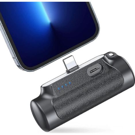 Tragbarer Powerbank-Lader, ultrakompakter 4500-mAh-Mini-Lader, kompatibel mit iPhone (schwarz) (1/5)