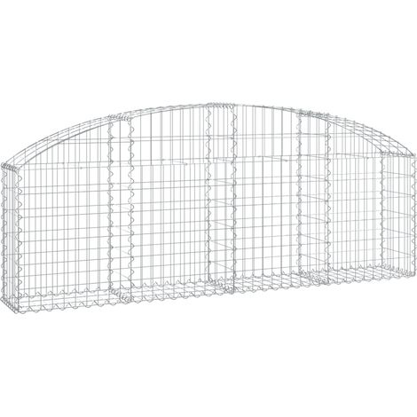 Maison Exclusive - Gabione mit Hochbogen 200x30x60/80 cm Verzinkt