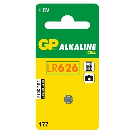 Pile alcaline pour montre 1,5 V G4A, LR626, LR66, 177, 377 - 5 pièces - GP 177 SZ
