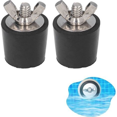Bouchons antigel en caoutchouc pour piscine – Lot de 2 – Diamètre 25mm – Boulons en acier inoxydable – Hivernage efficace (1/5)