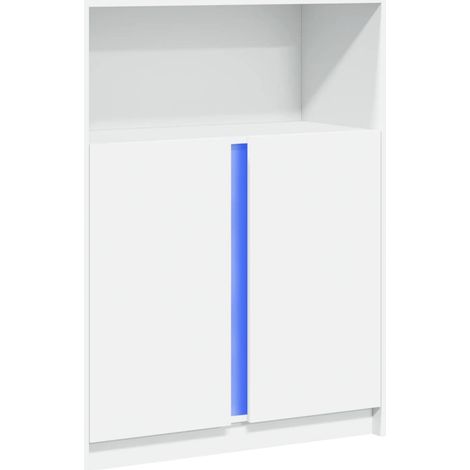 Credenza cassettiera cassettiera mobile contenitore organizer cucina soggiorno soggiorno con LED 77 x 34 x 100 cm derivati del legno bianco 020029775
