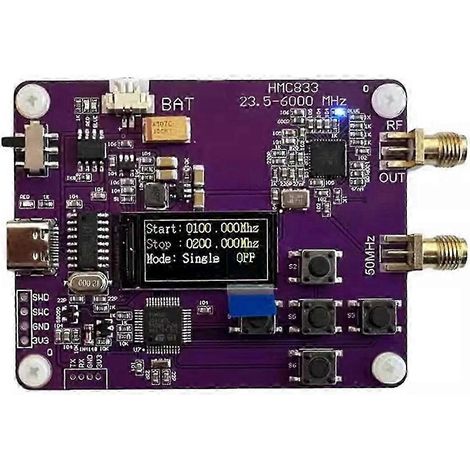 HMC833 OLED 6 GHz, source de signal RF, affichage 23,5-6000 MHz, émetteur, régulation de puissance - JXLGV (1/5)