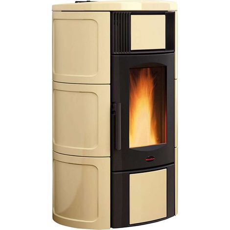 Extraflame Termostufa Pellet Iside Pergamena con Telecomando - 19kW (1/5)