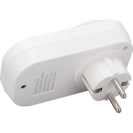 Prise connectée WiFi 2,4 GHz avec commande vocale via application, interrupteur sans fil 433 MHz et temporisation pour Google Assistant (1/5)