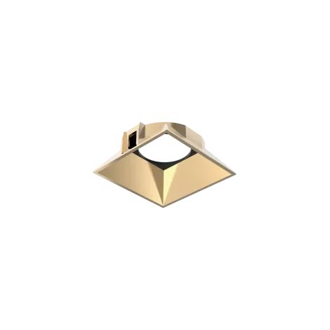 Ideal Lux Faretto Quadrato Zeus 1 luce LED integrato oro materie plastiche