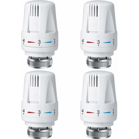 4 PCS Thermostatic Radiator Head, TRV M30 x 1.5 Radiator Thermostatic Head, Thermostatic Radiator Valve, Radiator Valves for Home and Office Heating System (1/5)