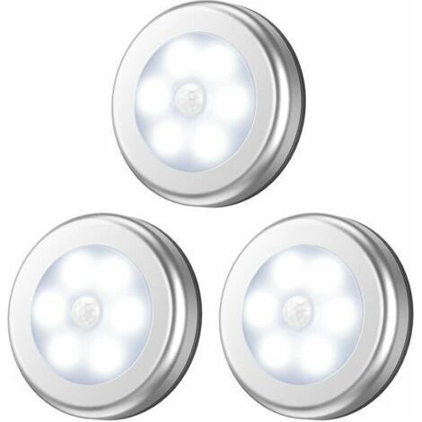 Bewegungsmelder-Schienenleuchten, LED-Schrankleuchten, Treppenleuchten, Schrankleuchten, batteriebetrieben, für Treppen, Schränke und Garderoben, einfache Installation – 3er-Pack