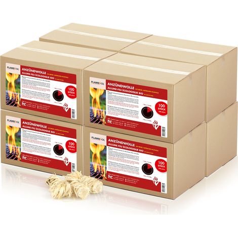 8x Anzündwolle für Holzöfen und Grills (1/5)