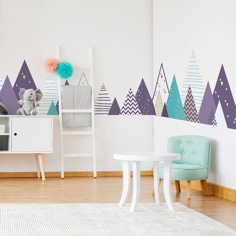 Stickers enfant montagnes scandinaves grihska 60 x 100 cm (1/5)