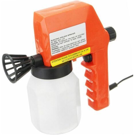 Pulvérisateur Peinture Électrique Outil Pulvérisation Peinture Orange Stuc Brique (1/4)