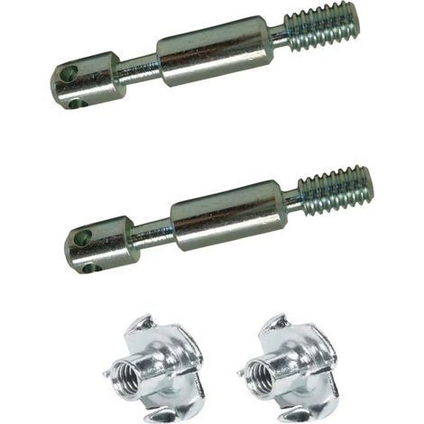 Cyclingcolors – Kit de 2 goujons d'assemblage 6mm x 56mm – 4 trous – 2 écrous à griffes M6 en acier – Montage meuble robuste (1/3)