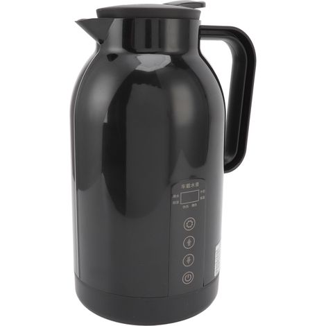 Tragbarer elektrischer Wasserkocher aus Edelstahl für Tee und Kaffee, schwarz, 1300 ml (1/5)