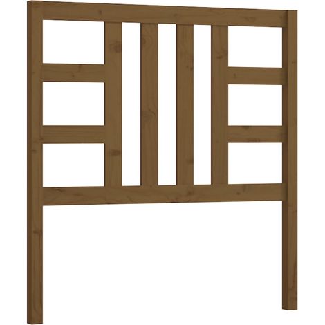 Cabecero complemento de dormitorio mueble 96 x 4 x 100 cm madera maciza marrón claro TDL0202801 (1/4)