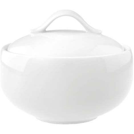 Villeroy & Boch New Cottage Basic Zuccheriera/Marmellatiera, 0.45 L, Porcellana Premium in Moderno Stile Country, 2 Pezzi (1/4)