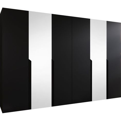 Armario Hartford 588, Negro, 202x300x52cm, Puertas de armario: Con bisagras, Número de estantes: 0 (1/5)
