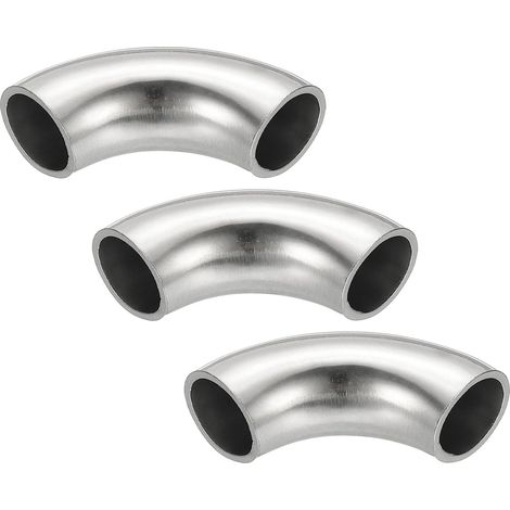 3pcs Coude En Acier Tuyau Coudé en Acier Inoxydable à 90° 16mm OD (1/5)