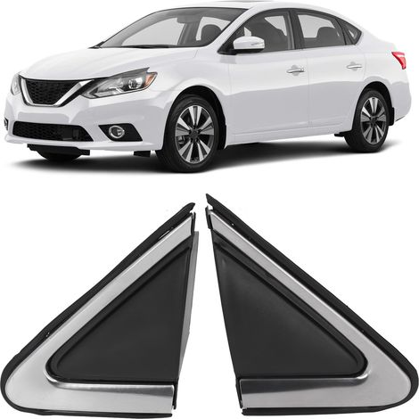 Ein Paar dreieckige Spiegel- und Kotflügelabdeckungen, 96319-3RA0A und 96318-3RA0A, passend für Nissan Sentra 2013-2016. (1/5)