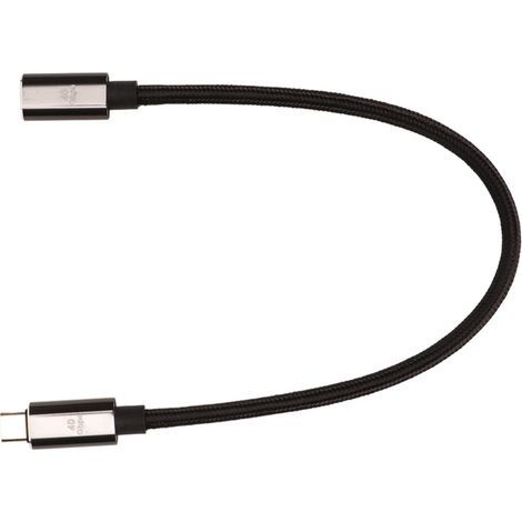 Câble Thunderbolt 4 haute vitesse, USB 4.0, plaqué or, plug-and-play, rétrocompatible, transfert de données de 40 Gbit/s, adapté aux SSD externes et aux moniteurs de jeu. (1/4)