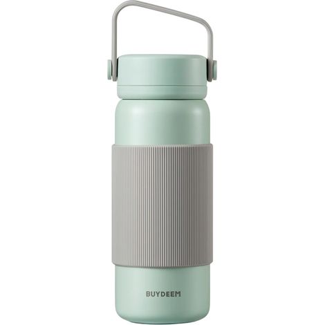 Buydeem Edelstahl-Thermoskanne mit Siebeinsatz 460 ml TS400-CG Cozy Greenish