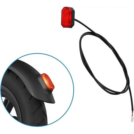Accessoires pour scooter M365 : garde-boue arrière, plaque étanche, fixation 4 trous, kit feu arrière - Feu arrière avec garde-boue 4 trous