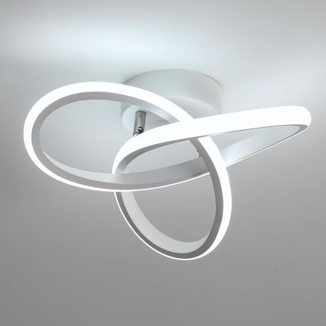 LED Plafonnier Moderne, Luminaire Plafonnier LED 20W, Lustre Blanc pour Chambre Salon Couloir, Lumière blanche (1/5)