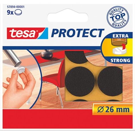 tesa Filzunterlage braun (Ø) 26 mm 9 Stück Y26283 - tesa Filzunterlage braun (Ø) 26 mm 9 Stück Y26283 (1/2)