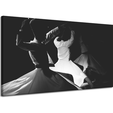 Lienzo impreso Música Danza Blanco y Negro 120x70