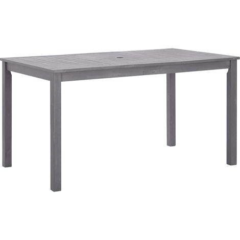 vidaXL Table de jardin Délavage gris 140x80x74 cm Bois d'acacia massif (1/5)
