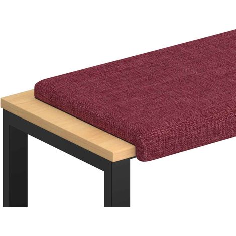 Bankkissen Stoff Weinrot Tiefe 35 cm vidaXL