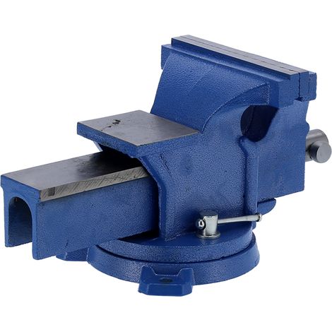 Étau d'établi 6 pouces, serrage manuel en métal robuste, base pivotante 360° avec enclume, fixation sur table. (1/5)