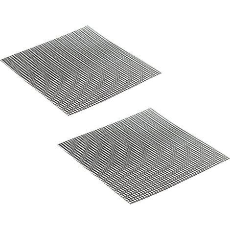 pair Tapis de barbecue, 2 pièces de 33 x 40 cm en téflon antiadhésif, maille pour barbecue, maille pour grille de barbecue pour four à micro-ondes, barbecue au charbon de bois-Fei Yu (1/5)