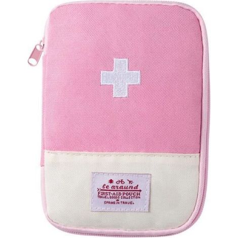Trousse De Premiers Soins - Tissu Oxford - Pour Enfants - Portable - 18 x 13 cm - Rose