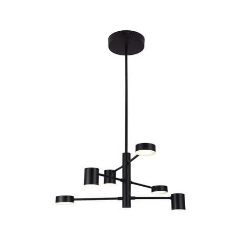 Lampadario LED Rabalux Solomon 30W nero opaco Ø57cm