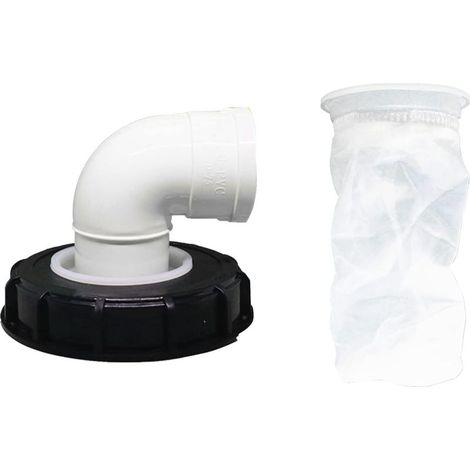 90°Filtre à Couvercle IBC, Filtre à Eau de Pluie en Nylon 163 mm, Lavable avec Couvercle pour réservoir d'eau de Pluie IBC DN 150 (1/5)
