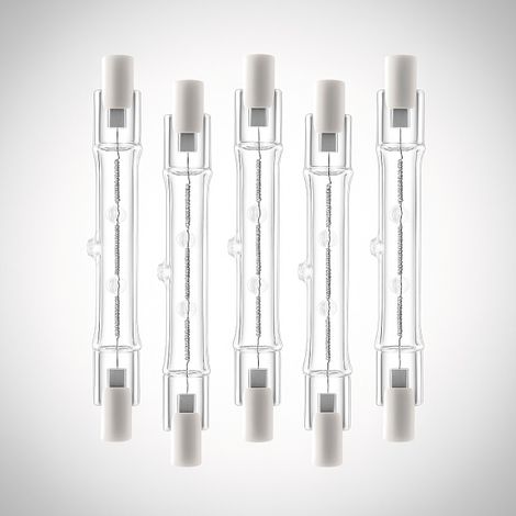 Packung mit 5 Hochleistungs-Linear-Halogenlampen R7s 118 mm 300 W 230 V (1/3)