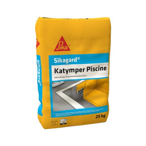 Sika – Enduit étanchéité piscine Katymper gris 25kg – Mortier prêt à l’emploi pour béton armé – Revêtement esthétique et durable