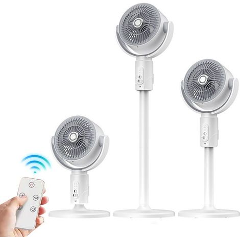 Ventilateur circulateur d'air avec 3 hauteurs réglables, fonctionnement silencieux et minuterie de 8 heures (1/5)