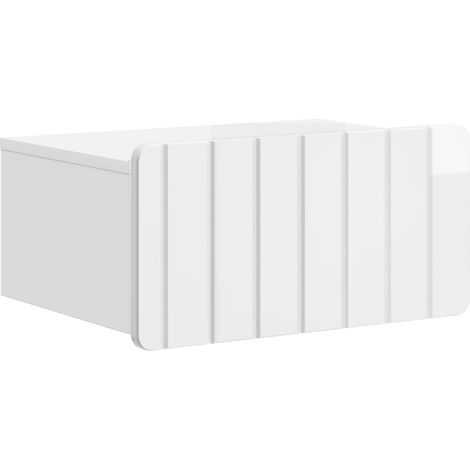 Mesita de Noche de Pared con cajón Brillante 49 x 34,5 x 24 cm vidaXL