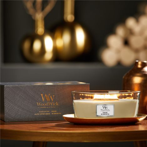 Set de regalo de velas WoodWick Ellipse Fireside (1/3)