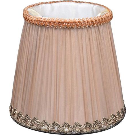 – 9 cm hoher Lampenschirm aus Stoff – Stabiler Eisenfuß – Warmes und elegantes Licht – Für Kristalllampen und Kronleuchter (1/5)