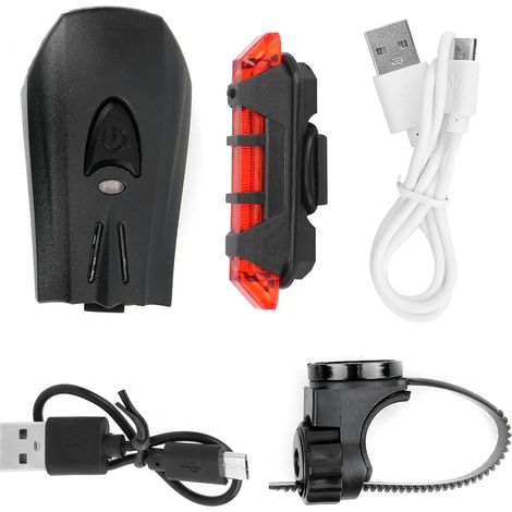 USB-Fahrradlichtset (vorne/hinten) mit intelligenter Erkennung und Warnung