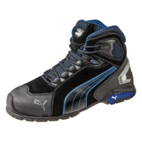 Sicherheitsstiefel Rio Black Mid Gr. 43 schwarz/blau Leder S3 SRC EN20345