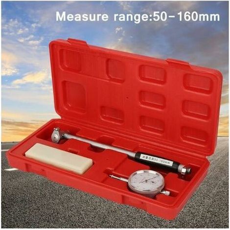 Calibro per fori 50-160 mm, misuratore di fori, indicatore di calibro per fori, kit calibro per diametro interno per misurare le dimensioni interne dei pezzi, quadrante per fori (1/2)