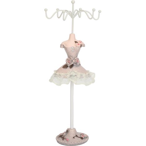 Porte-bijoux mannequin robe Type 1 résine compact élégant (1/5)