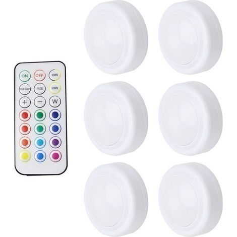 Lot de 6 projecteurs LED (13 températures de couleur) — Luminaires adaptés au montage encastré et en saillie (double fonction) — Intensité variable, design ultra-mince (1/5)